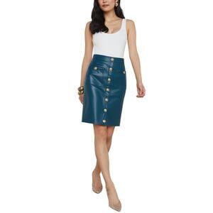 L'Agence 'Amira' Blue Polyurethane Pencil Skirt Size 18